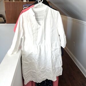 Ivory colored mini with 3/4 sleeves